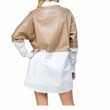 Load image into Gallery viewer, Two Tone Shirt Dress
