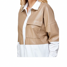 Load image into Gallery viewer, Two Tone Shirt Dress