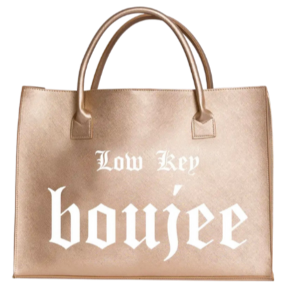 Low Key Boujee Tote Bag (Champagne)